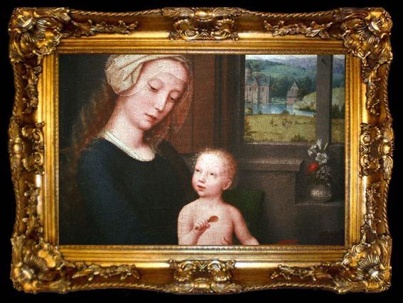 framed  Gerard David Virgin and Child with the Milk Soup, ta009-2